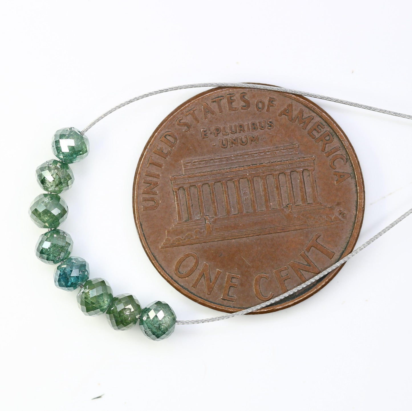 Genuine Green Treated Diamond Beads | High-Quality Gemstone Supplies for Custom Jewelry