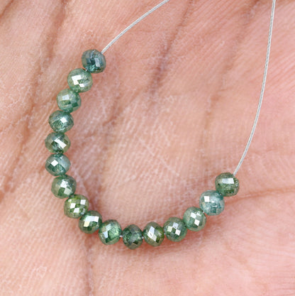 Luxurious Green Diamond Beads | Perfect for Artisan Jewelry and DIY Designs