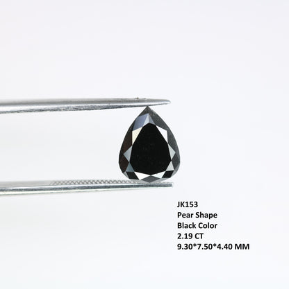 Luxurious Loose Black Diamond - Faceted Pear Shape Natural Gemstone for Custom Jewelry, Engagement Rings & Unique Gifts