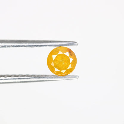 Gorgeous Natural Yellow Rustic Round Cut Diamond - Unique Gemstone for Engagement Rings, Artisan Jewelry & Custom Creations