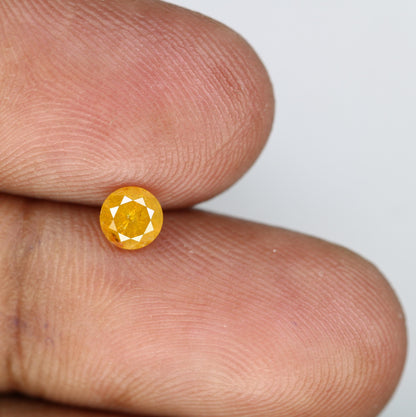 Gorgeous Natural Yellow Rustic Round Cut Diamond - Unique Gemstone for Engagement Rings, Artisan Jewelry & Custom Creations