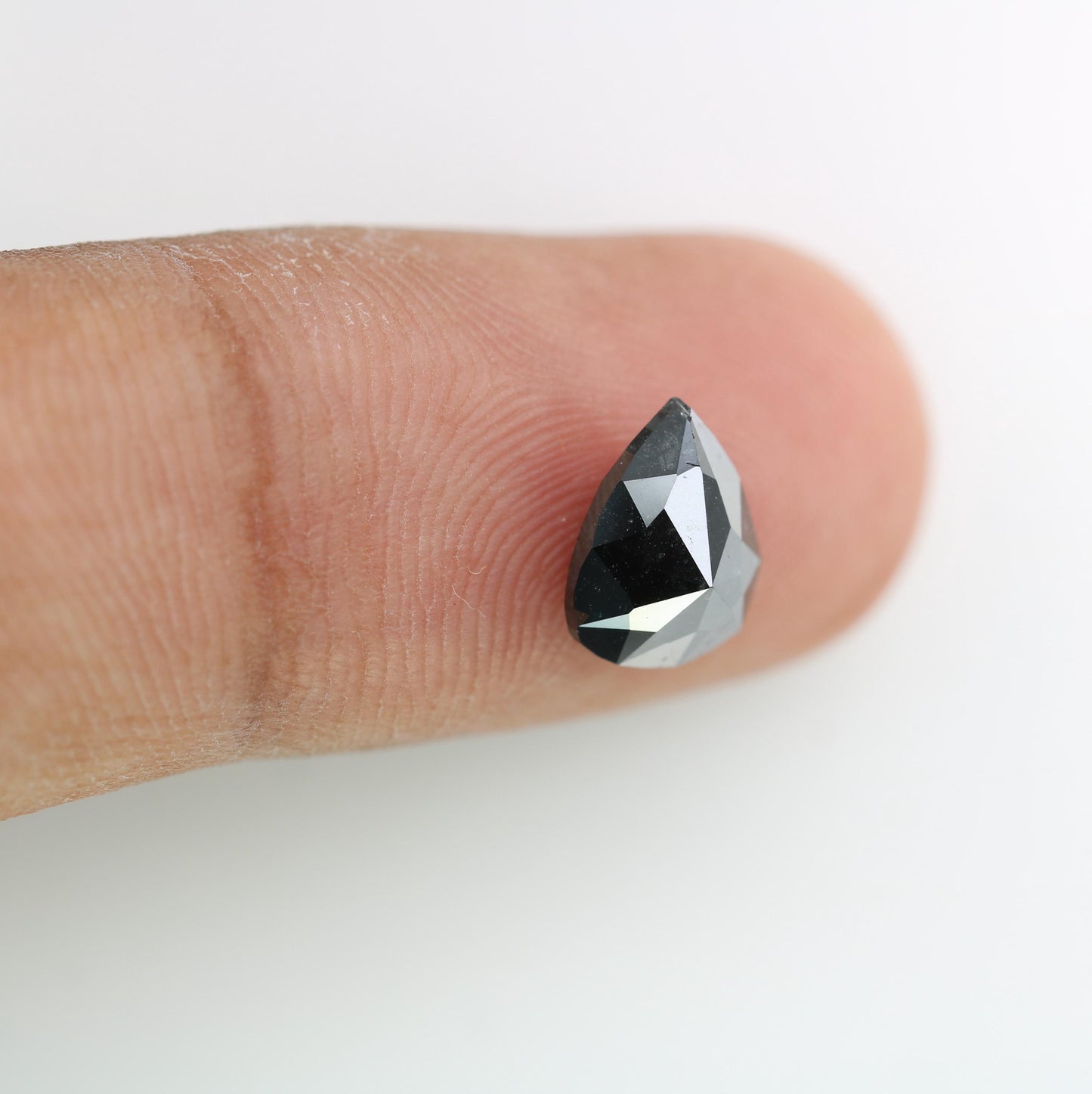 Luxurious Loose Black Diamond - Faceted Pear Shape Natural Gemstone for Custom Jewelry, Engagement Rings & Unique Gifts