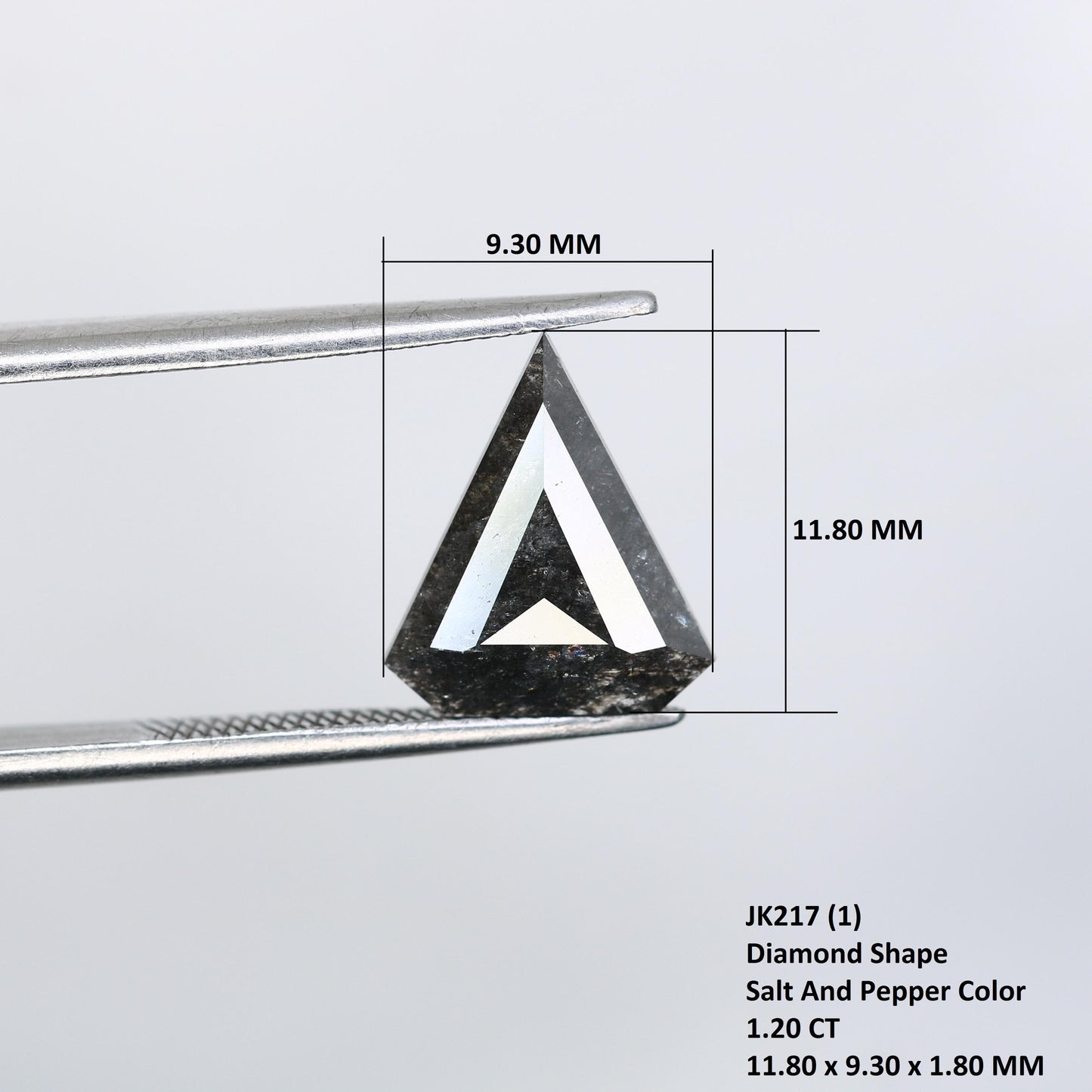 Striking Black Triangle Diamond - Unique Gemstone for Engagement Rings, Artisan Jewelry & Custom Designs