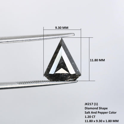 Striking Black Triangle Diamond - Unique Gemstone for Engagement Rings, Artisan Jewelry & Custom Designs