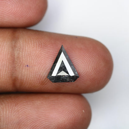 Striking Black Triangle Diamond - Unique Gemstone for Engagement Rings, Artisan Jewelry & Custom Designs