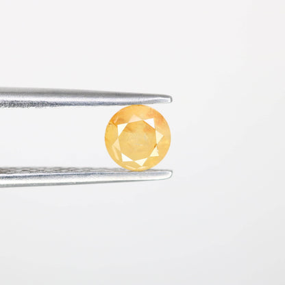 Stunning Natural Yellow Rustic Round Cut Diamond - Unique Gemstone for Engagement Rings, Artisan Jewelry & Custom Designs