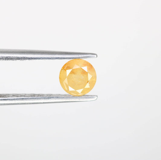 Stunning Natural Yellow Rustic Round Cut Diamond - Unique Gemstone for Engagement Rings, Artisan Jewelry & Custom Designs