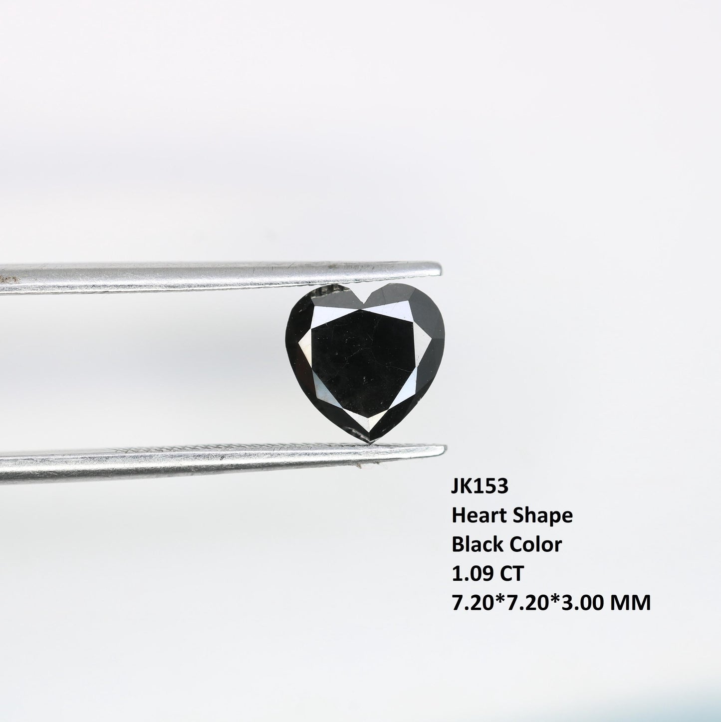 Exquisite Loose Black Diamond - Faceted Heart Shape Natural Gemstone for Custom Jewelry, Engagement Rings & Unique Gifts