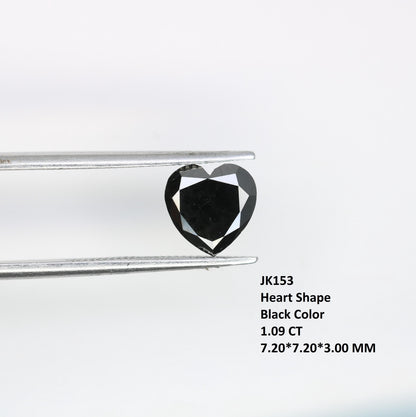 Exquisite Loose Black Diamond - Faceted Heart Shape Natural Gemstone for Custom Jewelry, Engagement Rings & Unique Gifts