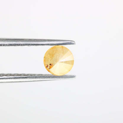 Stunning Natural Yellow Rustic Round Cut Diamond - Unique Gemstone for Engagement Rings, Artisan Jewelry & Custom Designs