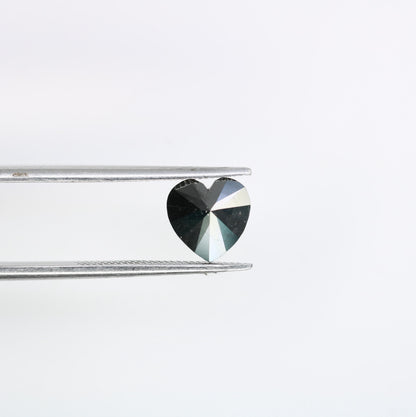 Exquisite Loose Black Diamond - Faceted Heart Shape Natural Gemstone for Custom Jewelry, Engagement Rings & Unique Gifts