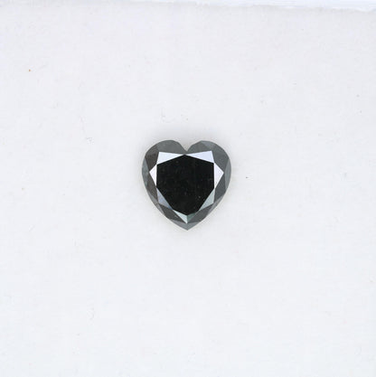 Exquisite Loose Black Diamond - Faceted Heart Shape Natural Gemstone for Custom Jewelry, Engagement Rings & Unique Gifts