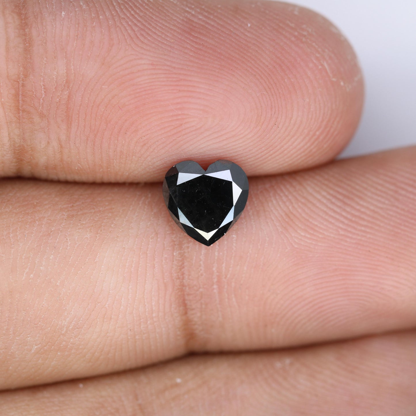 Exquisite Loose Black Diamond - Faceted Heart Shape Natural Gemstone for Custom Jewelry, Engagement Rings & Unique Gifts