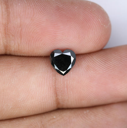 Exquisite Loose Black Diamond - Faceted Heart Shape Natural Gemstone for Custom Jewelry, Engagement Rings & Unique Gifts