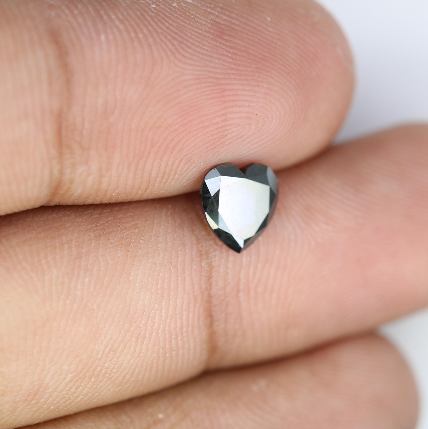 Exquisite Loose Black Diamond - Faceted Heart Shape Natural Gemstone for Custom Jewelry, Engagement Rings & Unique Gifts