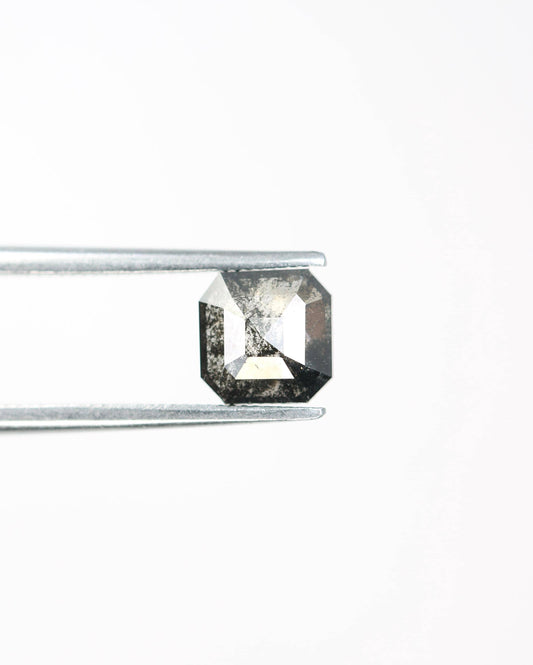 Elegant Salt and Pepper Emerald Cut Diamond - Distinctive Gemstone for Engagement Rings, Artisan Jewelry & Custom Creations