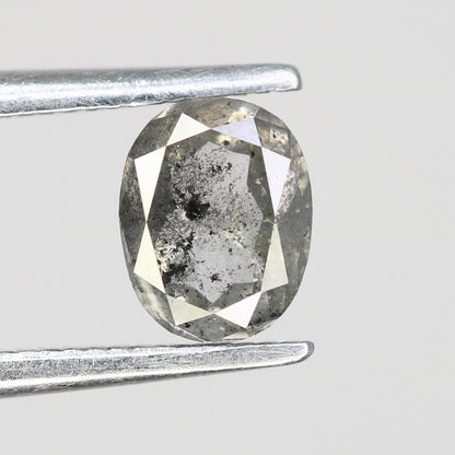 Gorgeous Oval-Shaped Salt and Pepper Diamond - Unique Gemstone for Engagement Rings, Artisan Jewelry & Custom Creations