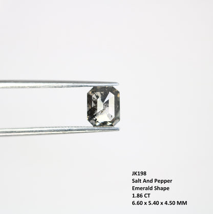 Salt and Pepper Emerald Cut Diamond - Distinctive Gemstone for Vintage Engagement Rings, Artisan Jewelry & Custom Designs