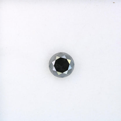 Striking Black Round Diamond - Unique Gemstone for Engagement Rings, Artisan Jewelry & Custom Creations