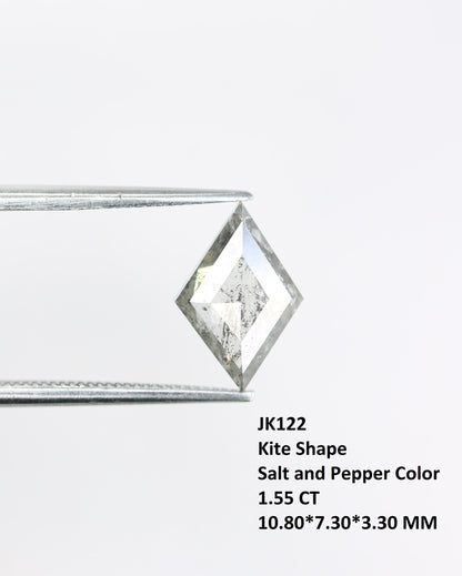 Kite-Shaped Salt and Pepper Diamond - Affordable Gemstone for Unique Jewelry, Engagement Rings & Custom Designs