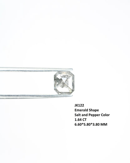 Unique Salt and Pepper Emerald Cut Diamond - Stunning Gemstone for Engagement Rings, Artisan Jewelry & Custom Designs