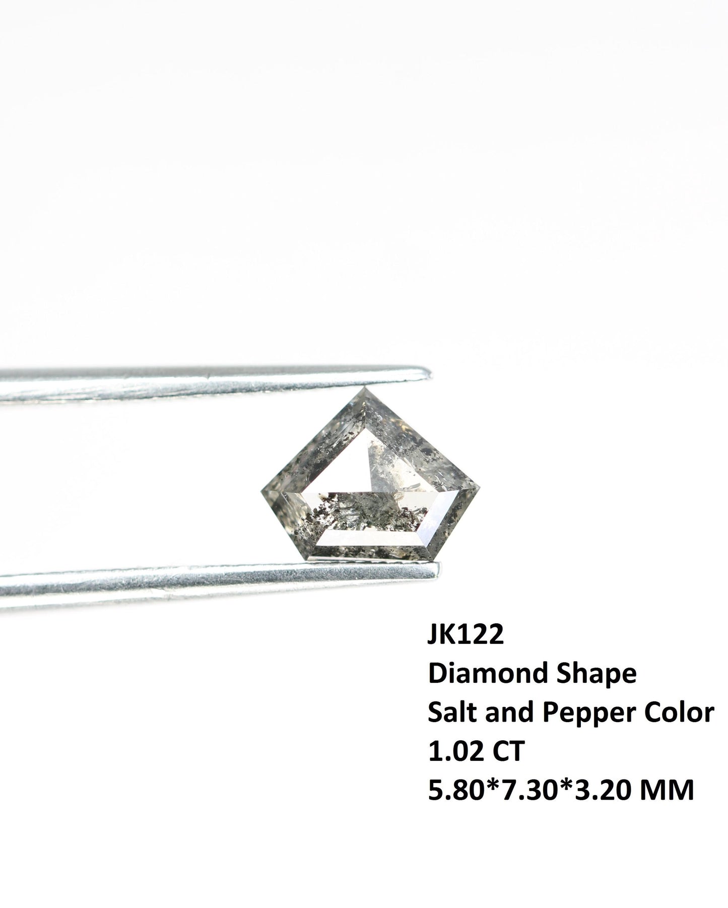 Eye-Catching Triangle-Shaped Salt and Pepper Diamond - Unique Gemstone for Engagement Rings, Artisan Jewelry & Custom Designs