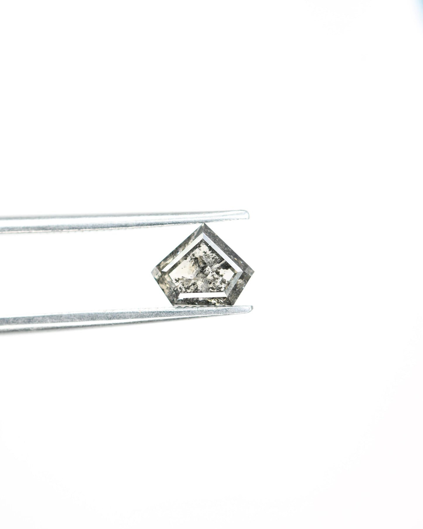 Eye-Catching Triangle-Shaped Salt and Pepper Diamond - Unique Gemstone for Engagement Rings, Artisan Jewelry & Custom Designs