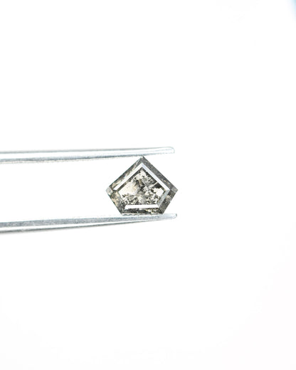 Eye-Catching Triangle-Shaped Salt and Pepper Diamond - Unique Gemstone for Engagement Rings, Artisan Jewelry & Custom Designs