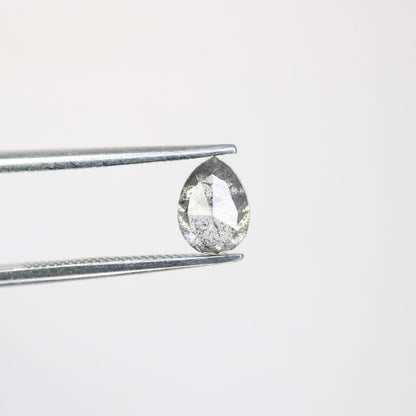 Stunning Pear-Shaped Salt and Pepper Diamond - Vintage-Inspired Gemstone for Engagement Rings, Unique Jewelry & Custom Designs