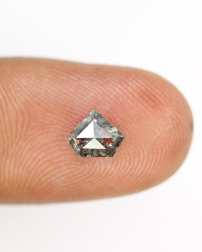 Eye-Catching Triangle-Shaped Salt and Pepper Diamond - Unique Gemstone for Engagement Rings, Artisan Jewelry & Custom Designs