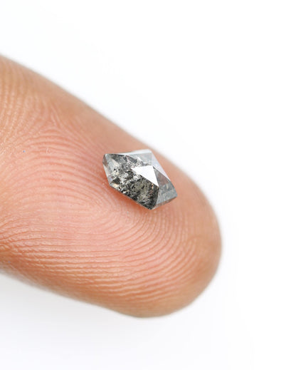 Eye-Catching Triangle-Shaped Salt and Pepper Diamond - Unique Gemstone for Engagement Rings, Artisan Jewelry & Custom Designs