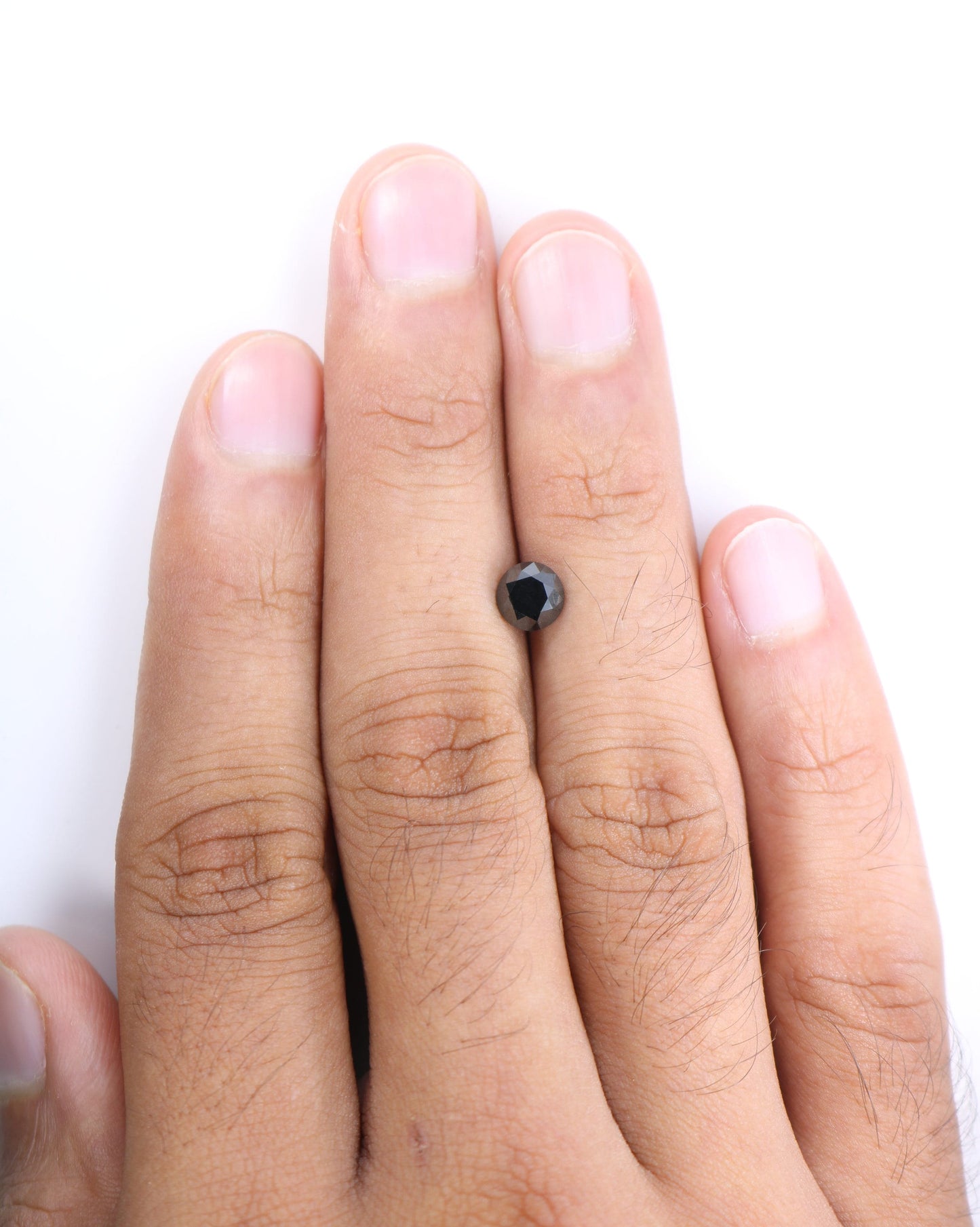 1.44 CT Beautiful Black Color Loose Round Shape Brilliant Cut Fancy Diamond For Proposal Ring