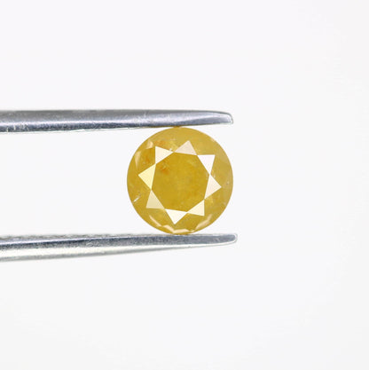 Stunning Natural Yellow Round Cut Diamond - Unique Gemstone for Engagement Rings, Artisan Jewelry & Custom Designs