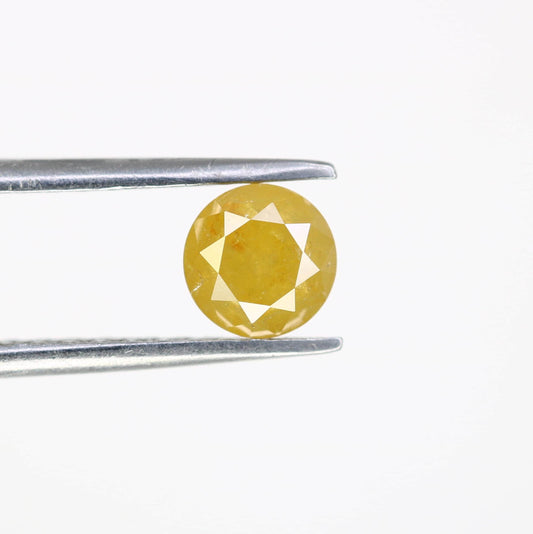 Stunning Natural Yellow Round Cut Diamond - Unique Gemstone for Engagement Rings, Artisan Jewelry & Custom Designs