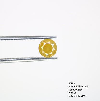 Stunning Natural Yellow Round Cut Diamond - Unique Gemstone for Engagement Rings, Artisan Jewelry & Custom Designs