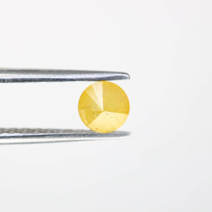 Vibrant Natural Yellow Rustic Round Cut Diamond - Exceptional Gemstone for Bridal Rings, Artisan Jewelry & Bespoke Designs