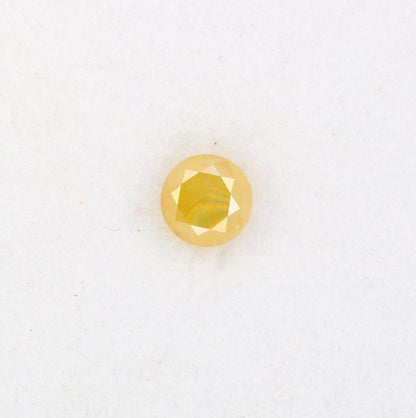 Vibrant Natural Yellow Rustic Round Cut Diamond - Exceptional Gemstone for Bridal Rings, Artisan Jewelry & Bespoke Designs