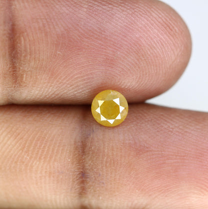 Stunning Natural Yellow Round Cut Diamond - Unique Gemstone for Engagement Rings, Artisan Jewelry & Custom Designs