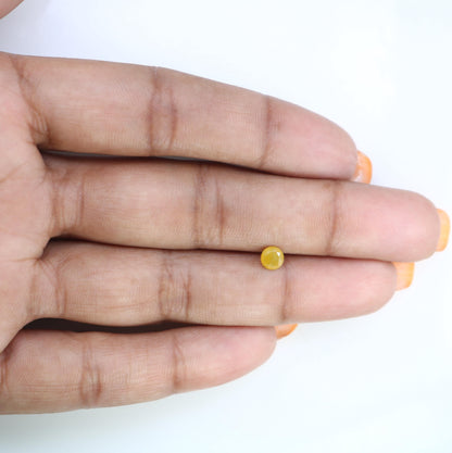Vibrant Natural Yellow Rustic Round Cut Diamond - Exceptional Gemstone for Bridal Rings, Artisan Jewelry & Bespoke Designs