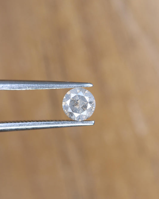 Gorgeous Round Salt and Pepper Diamond - Unique Gemstone for Engagement Rings, Artisan Jewelry & Custom Creations