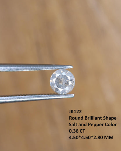 Gorgeous Round Salt and Pepper Diamond - Unique Gemstone for Engagement Rings, Artisan Jewelry & Custom Creations