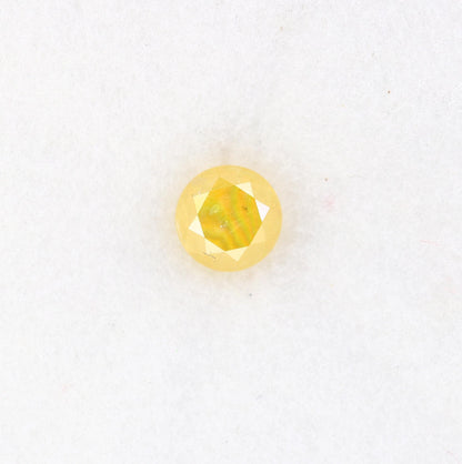 Natural Yellow Rustic Round Cut Diamond - Unique Gemstone for Engagement Rings, Artisan Creations Custom Jewelry