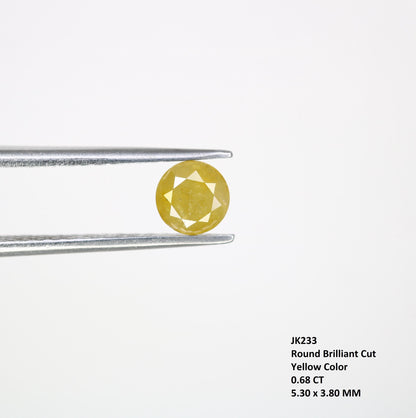 Exquisite Natural Yellow Diamond - Round Cut Gemstone for Engagement Rings, Custom Jewelry & Unique Designs