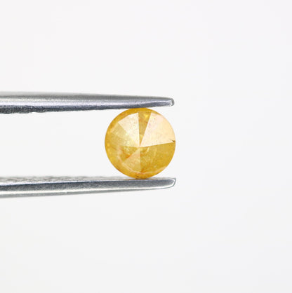 Captivating Natural Yellow Rustic Round Cut Diamond - Distinctive Gemstone for Engagement Rings, Handmade Jewelry & Custom Pieces