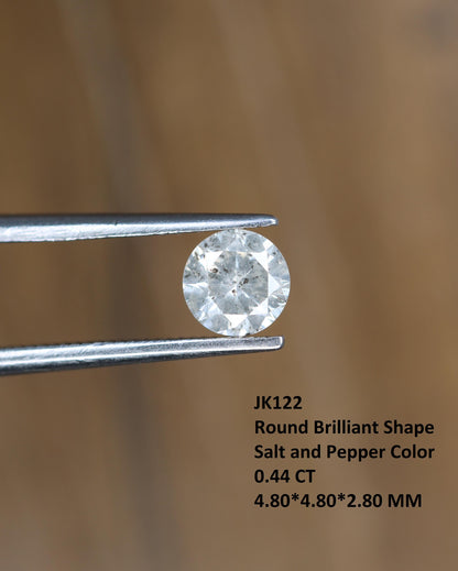 Captivating Round Salt and Pepper Diamond - Distinctive Gemstone for Engagement Rings, Handmade Jewelry & Custom Designs