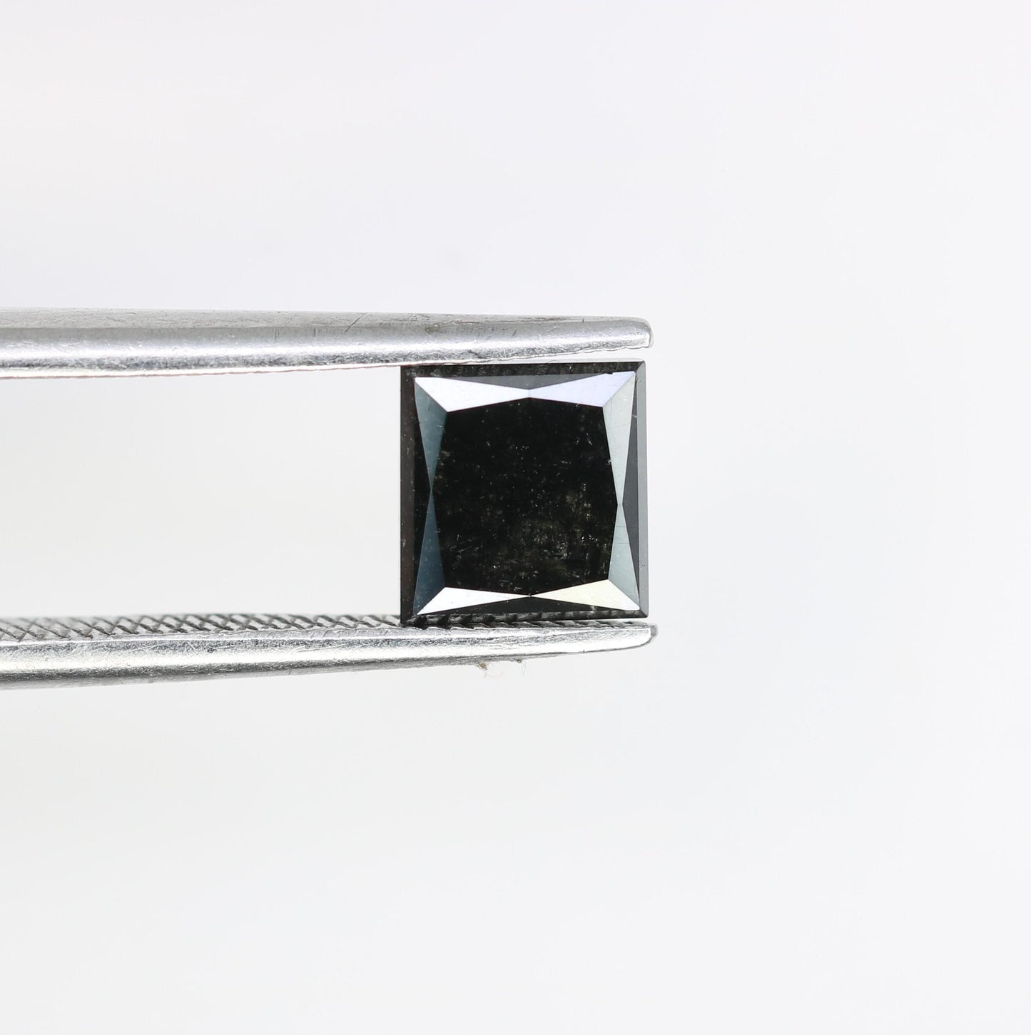 Stunning Loose Black Diamond - Faceted Square Shape Natural Gemstone for Custom Jewelry, Engagement Rings & Unique Gifts