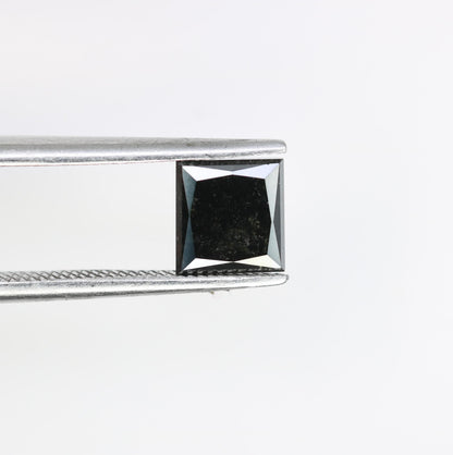 Stunning Loose Black Diamond - Faceted Square Shape Natural Gemstone for Custom Jewelry, Engagement Rings & Unique Gifts