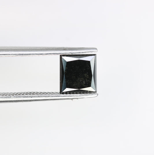 Stunning Loose Black Diamond - Faceted Square Shape Natural Gemstone for Custom Jewelry, Engagement Rings & Unique Gifts