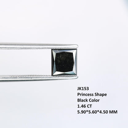 Stunning Loose Black Diamond - Faceted Square Shape Natural Gemstone for Custom Jewelry, Engagement Rings & Unique Gifts