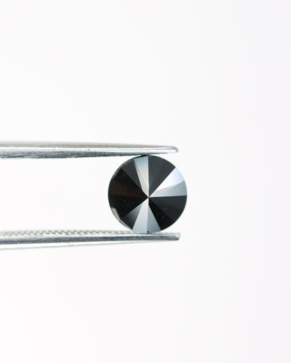 1.44 CT 6.50 MM Loose Fancy Round Brilliant Cut Fancy Black Diamond For Engagement Ring